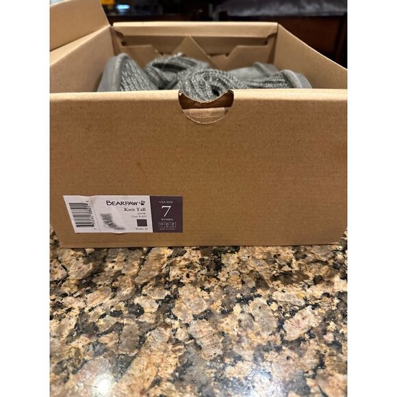 BEARPAW Knit Tall Gray II Boots Size 7 - Picture 5 of 5
